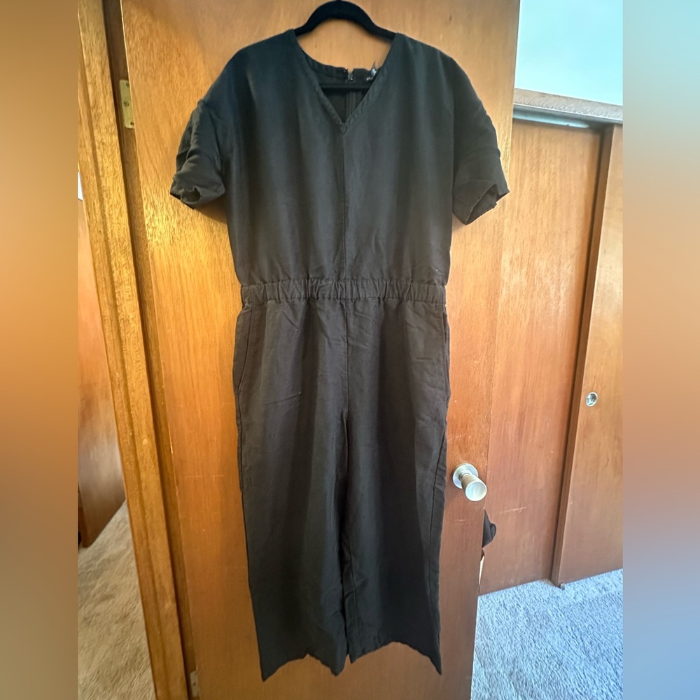 Eileen Fisher Black Linen Jumper